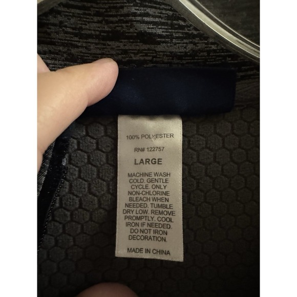 Dallas Cowboys Authentic Track Collection 1/4 Zip Sweatshirt Heather Black Sz L - Picture 8 of 8